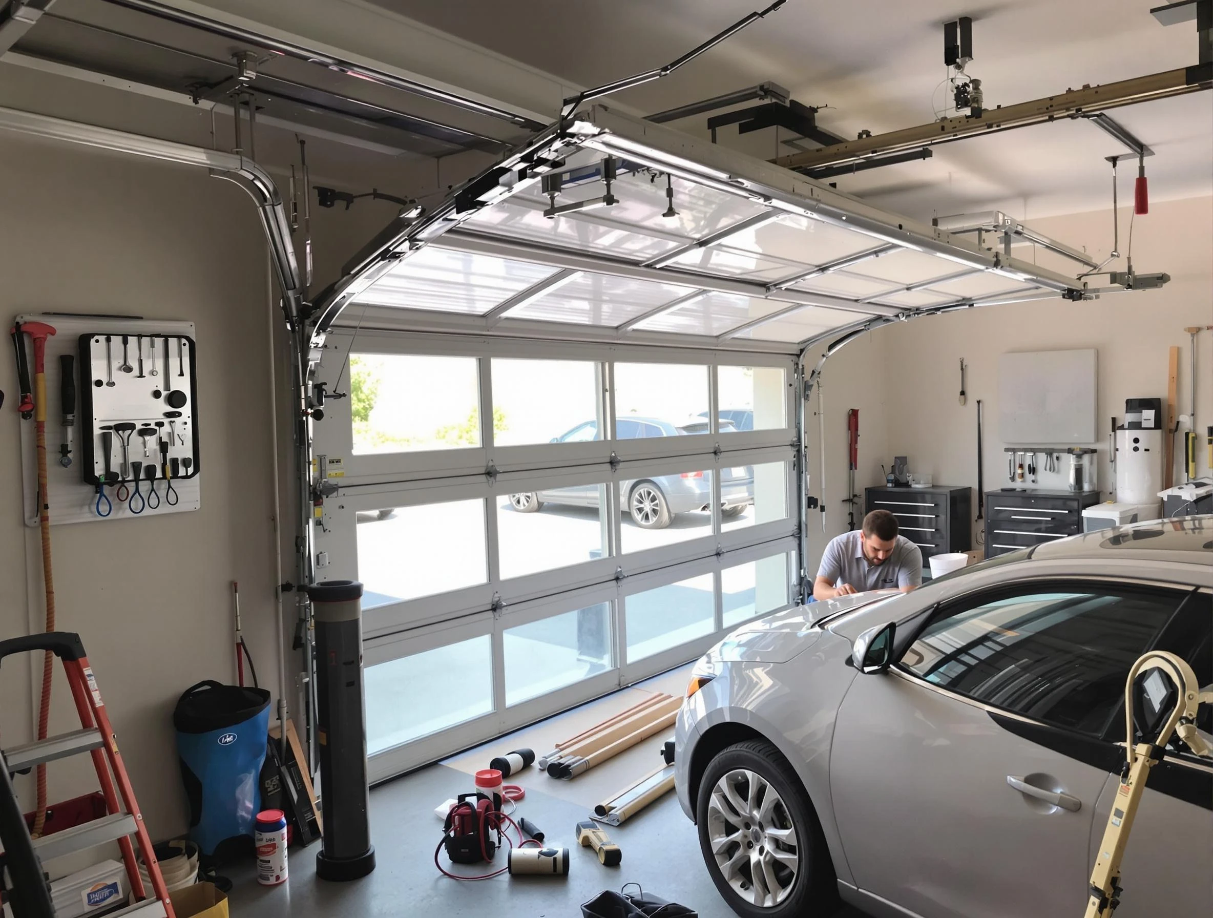 Garage door noise reduction service by Randolph Garage Door Repair in Randolph